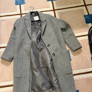 Madewel Grey Wool Blend Coat XXS